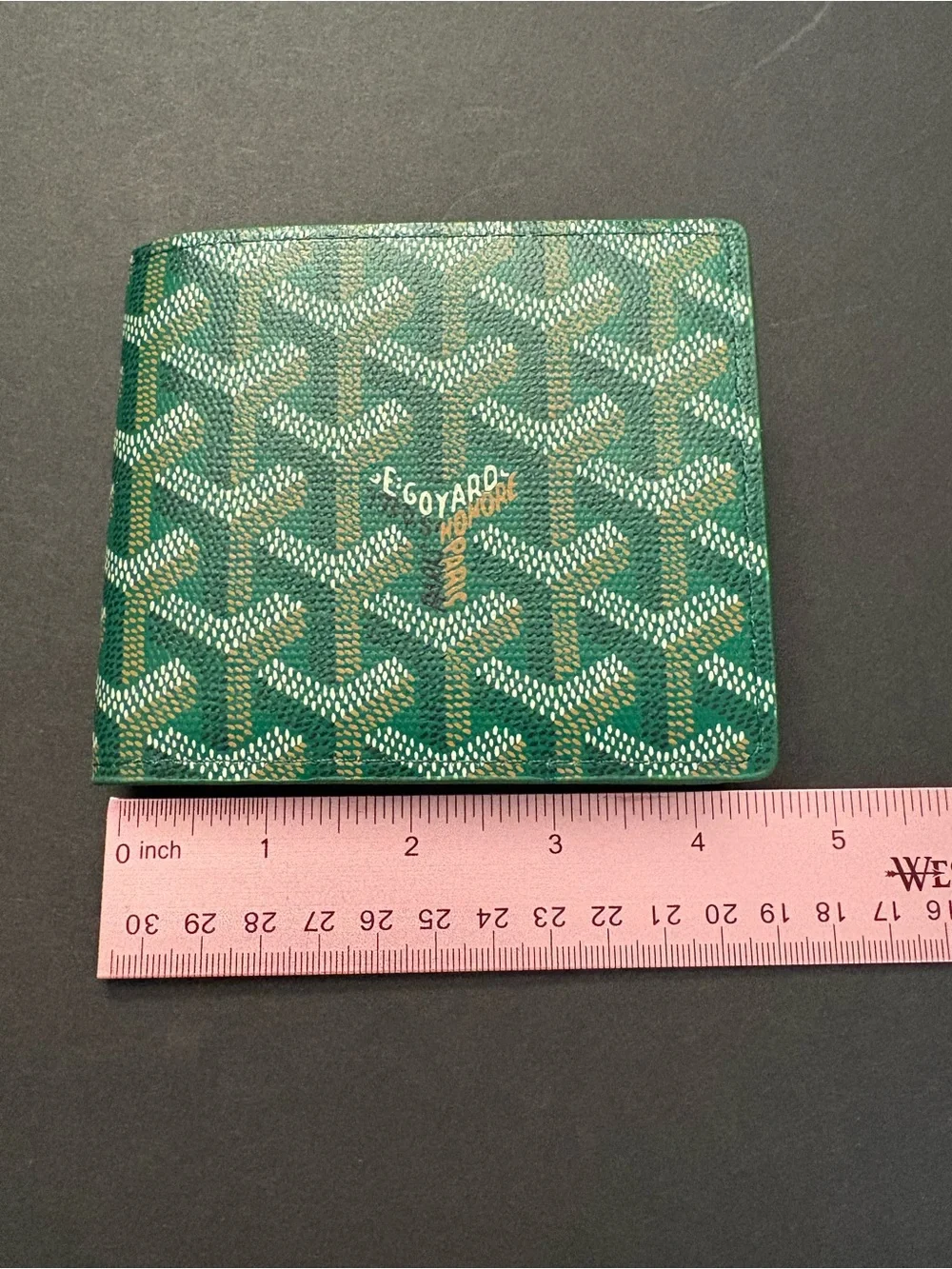 Fashion Men’s Green Bifold Wallet Multicolored Print